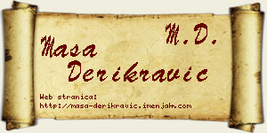 Maša Derikravić vizit kartica